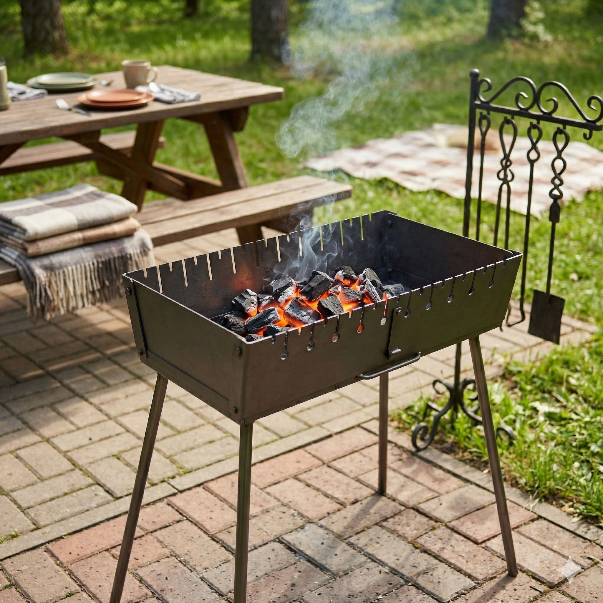 Klappbare Mangal Grills kaufen – faltbare Holzkohlegrills – Unterwegs Waren