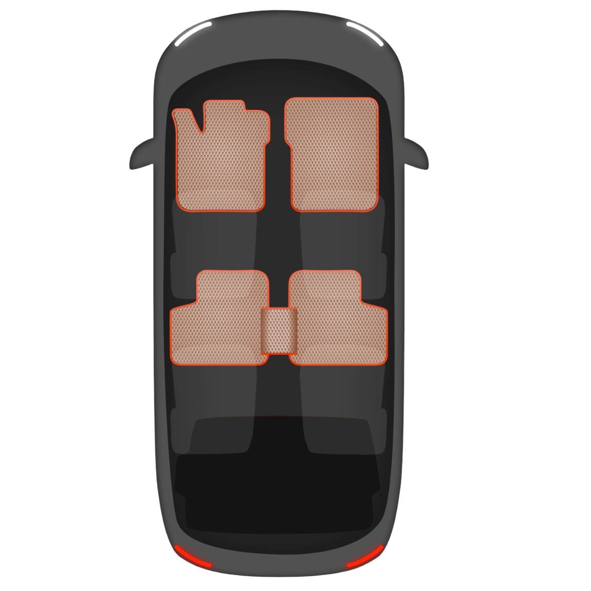 Made-to-measure car floor mats - complete set EVA Drive