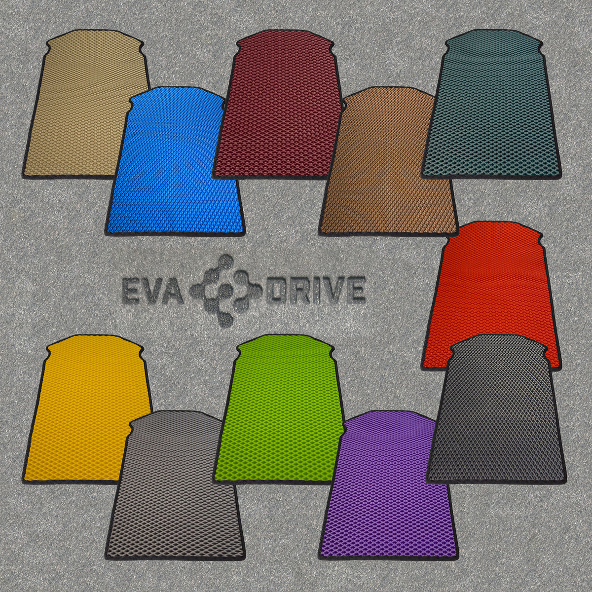 EVA Drive Schutzmatte für Urban Arrow Family mit 1 Sitzbank - Lila mit schwarzer Einfassung