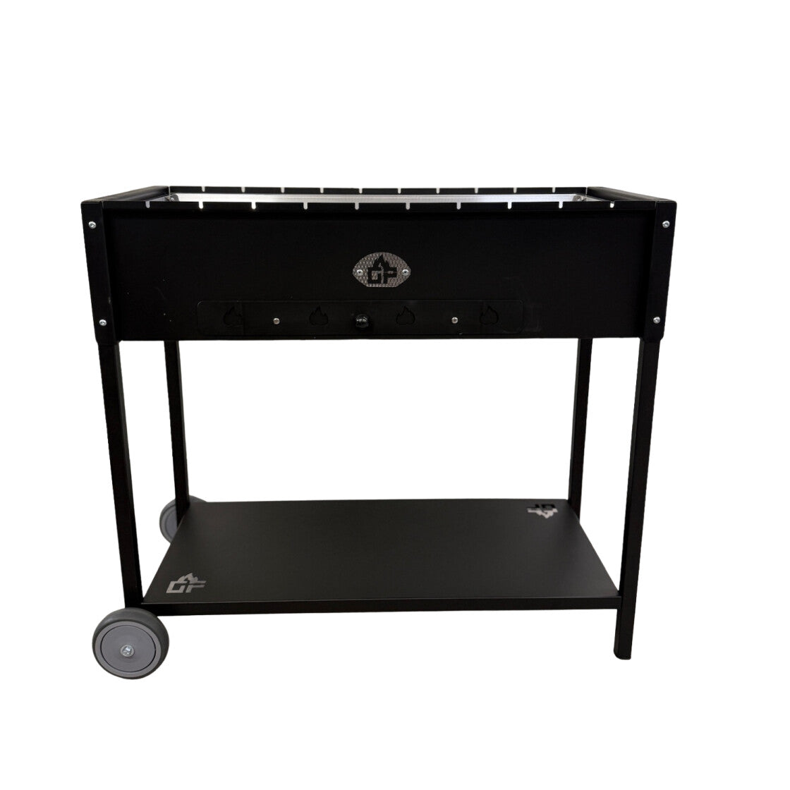 Mangal Batyr 80 Schaschlikgrill aus 2mm Stahl - mit Ablage und Topfhalter, kombinierbar mit Kazan