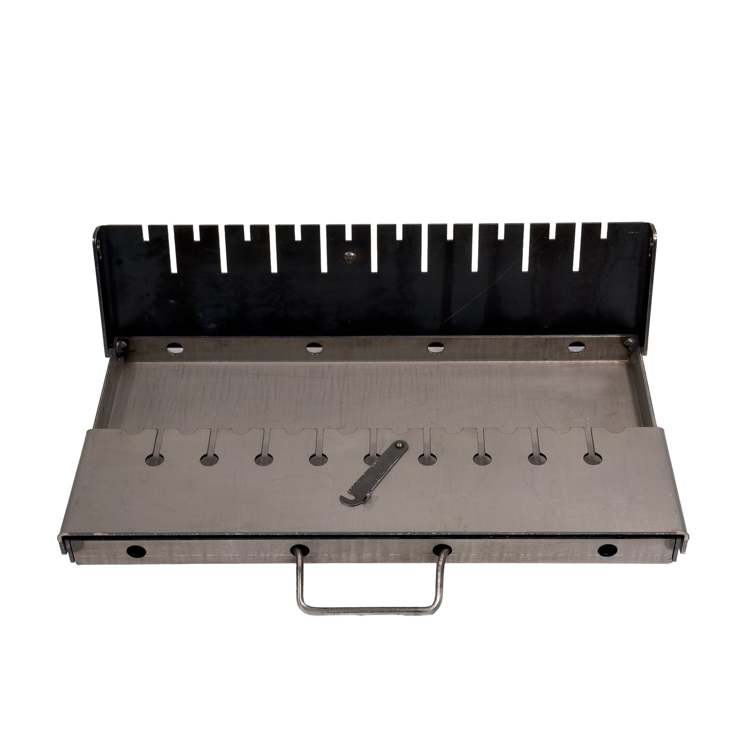 GOROCH Klappbarer Mangal Grill Day & Night Edition Stahl 3 mm für 10 Spieße – stabil, klappbar und ideal für Garten & BBQ