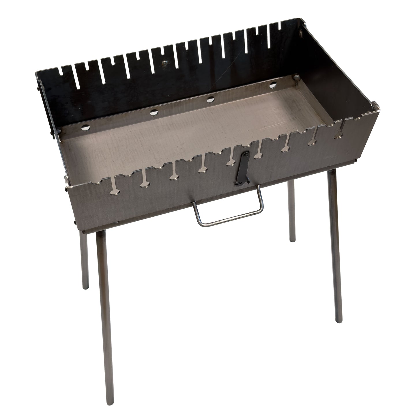 GOROCH Klappbarer Mangal Grill Day & Night Edition Stahl 3 mm für 10 Spieße – stabil, klappbar und ideal für Garten & BBQ