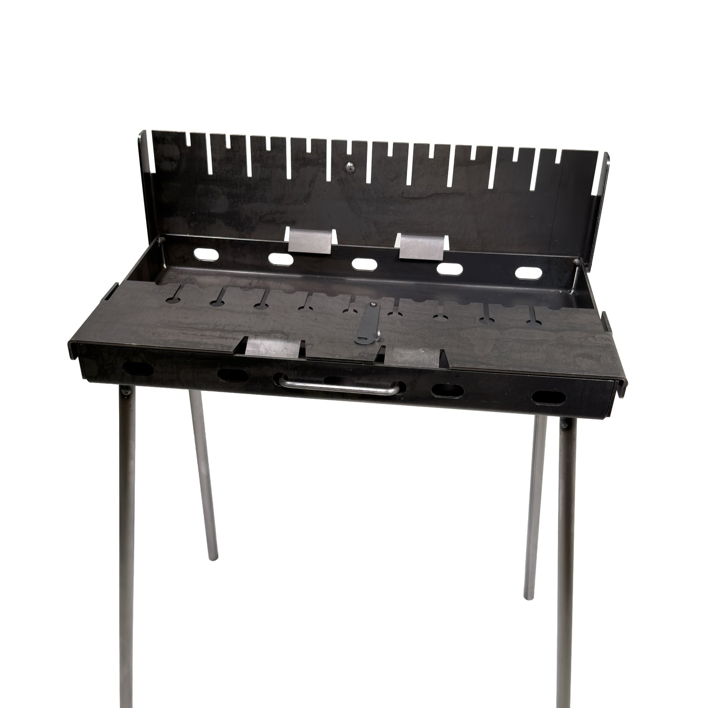 GOROCH Verstärkter Schaschlikgrill Stahl 3 mm für 10 Spieße – stabil, belastbar und ideal für Garten & BBQ
