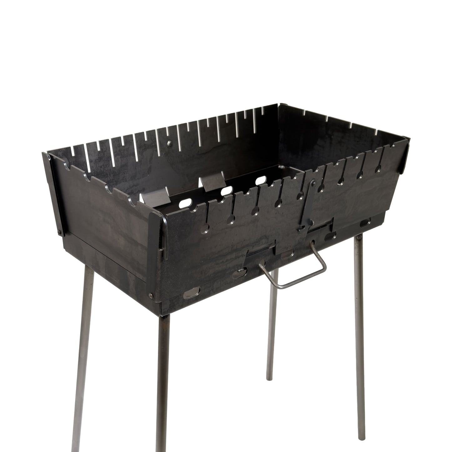 GOROCH Verstärkter Schaschlikgrill Stahl 3 mm für 10 Spieße – stabil, belastbar und ideal für Garten & BBQ