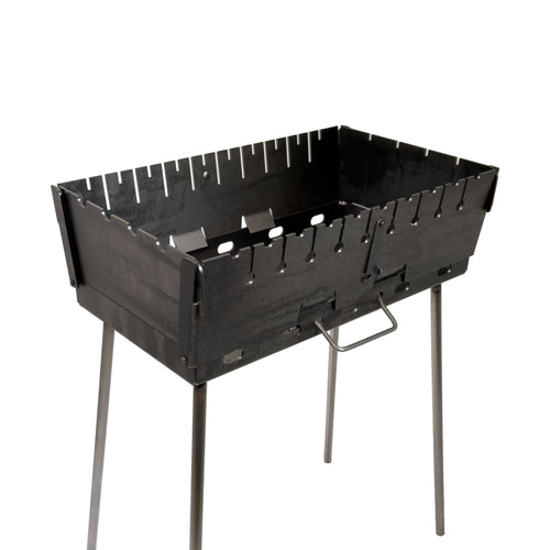 GOROCH Verstärkter Schaschlikgrill Stahl 3 mm für 10 Spieße – stabil, belastbar und ideal für Garten & BBQ