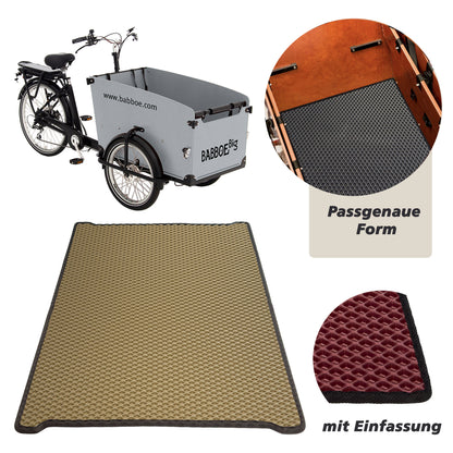 EVA Drive Schutzmatte für Babboe Big - Beige mit schwarzer Einfassung