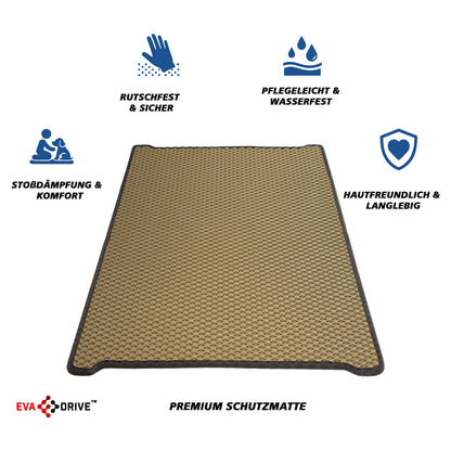 EVA Drive Schutzmatte für Babboe Big - Beige mit schwarzer Einfassung