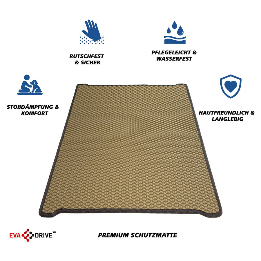 EVA Drive Schutzmatte für Babboe Big - Beige mit schwarzer Einfassung
