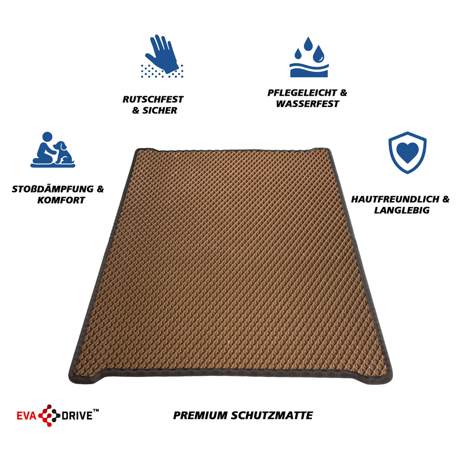 EVA Drive Schutzmatte für Babboe Big - Braun mit schwarzer Einfassung