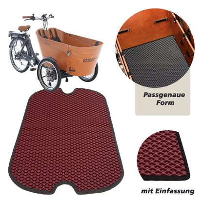EVA Drive Schutzmatte für Babboe Carve - Bordeaux mit schwarzer Einfassung