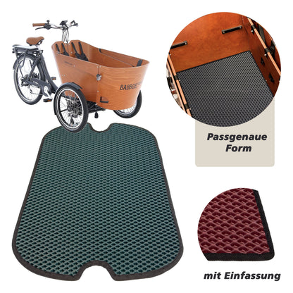 EVA Drive Schutzmatte für Babboe Carve - Dunkelgrün mit schwarzer Einfassung