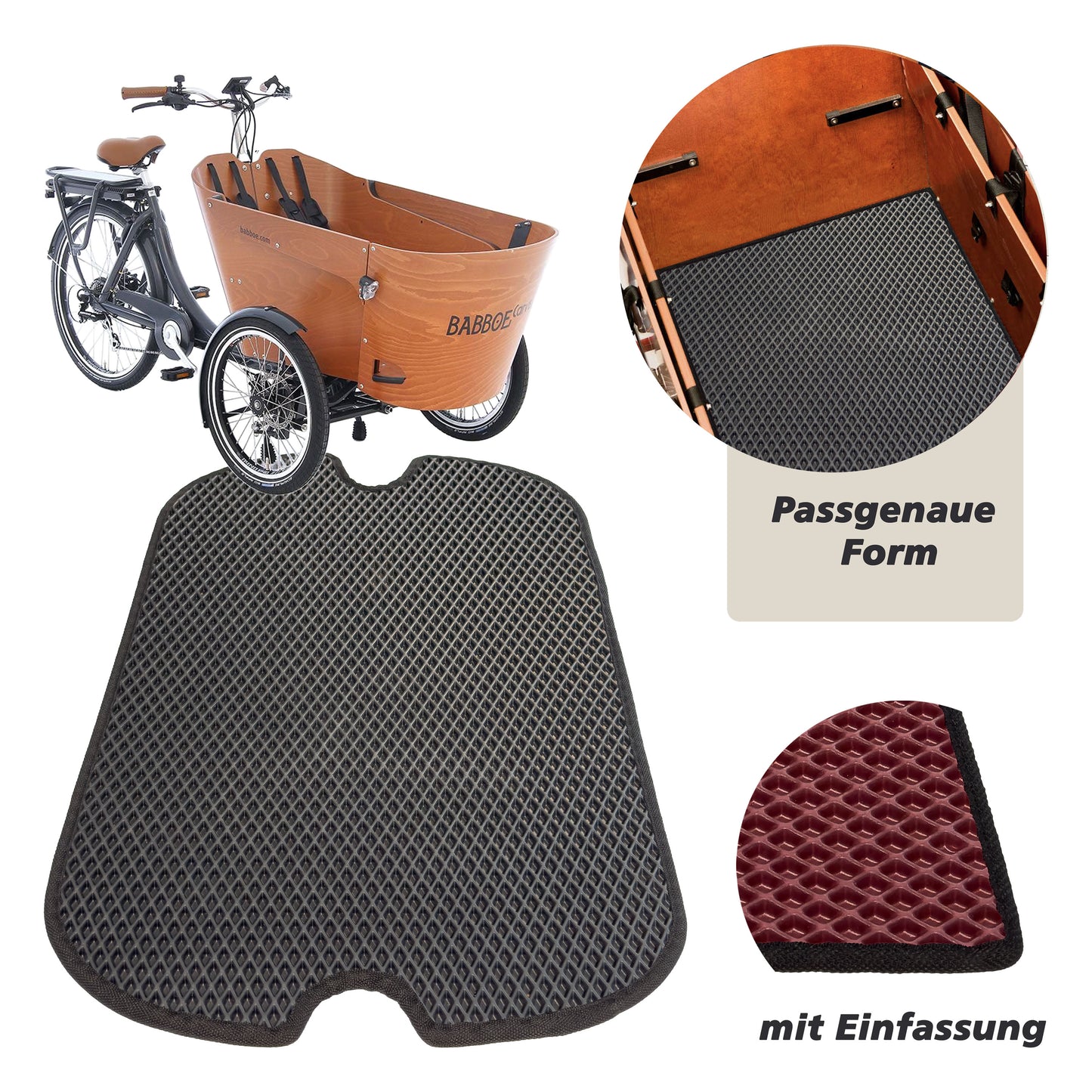 EVA Drive Schutzmatte für Babboe Carve – passgenaue Bodenmatte