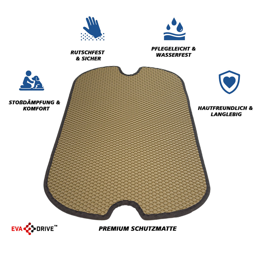 EVA Drive Schutzmatte für Babboe City - Beige mit schwarzer Einfassung