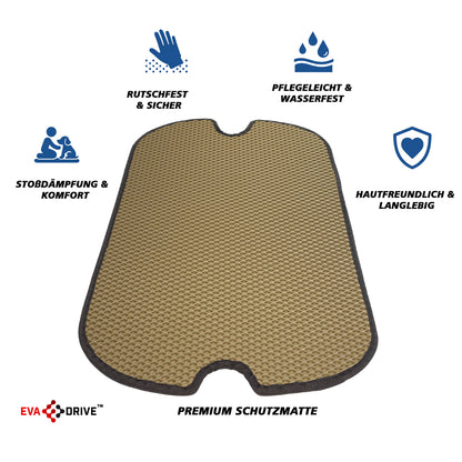 EVA Drive Schutzmatte für Babboe Carve - Beige mit schwarzer Einfassung