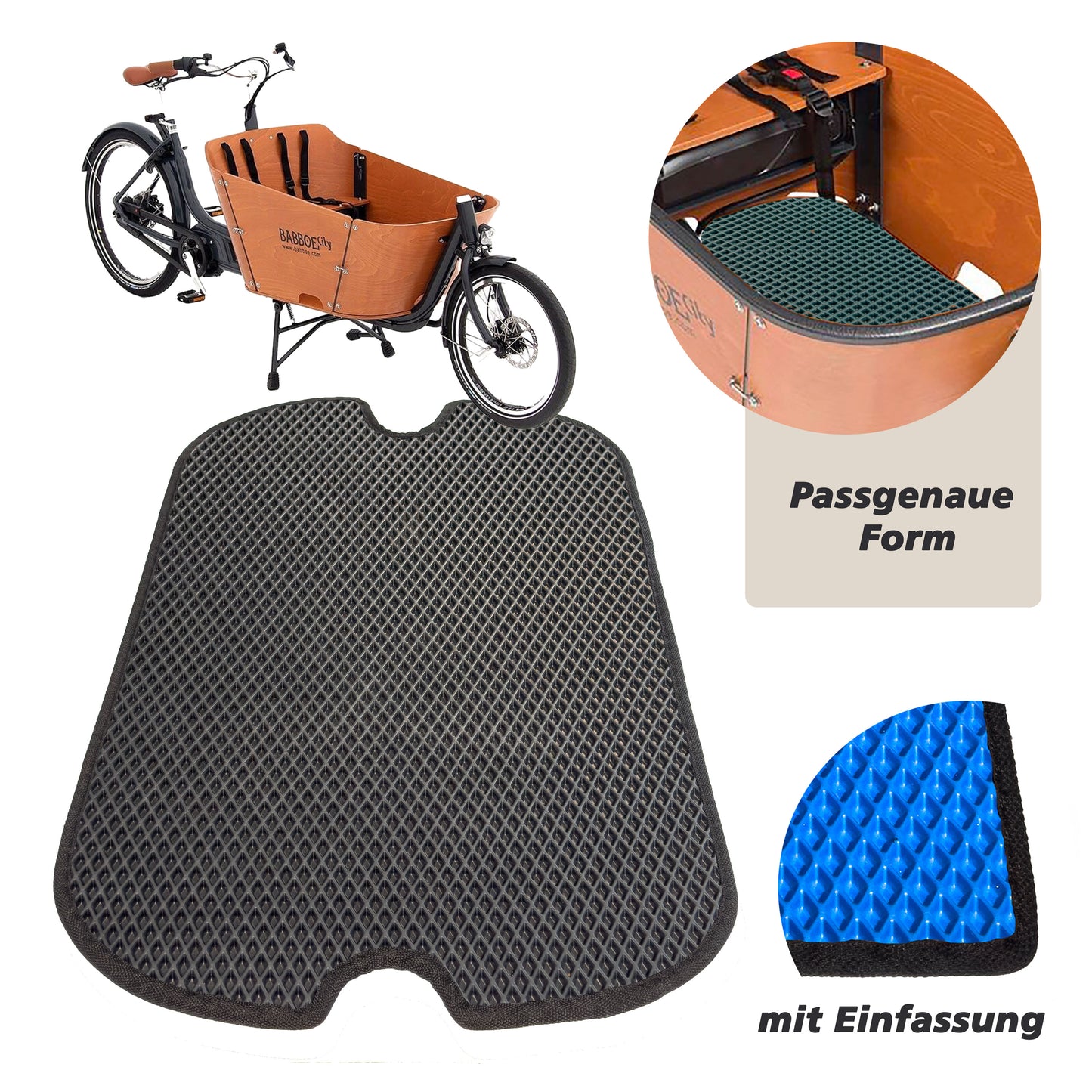 EVA Drive Schutzmatte für Babboe City – passgenaue Bodenmatte