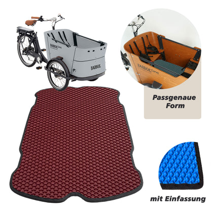 EVA Drive Schutzmatte für Babboe Curve - Bordeaux mit schwarzer Einfassung