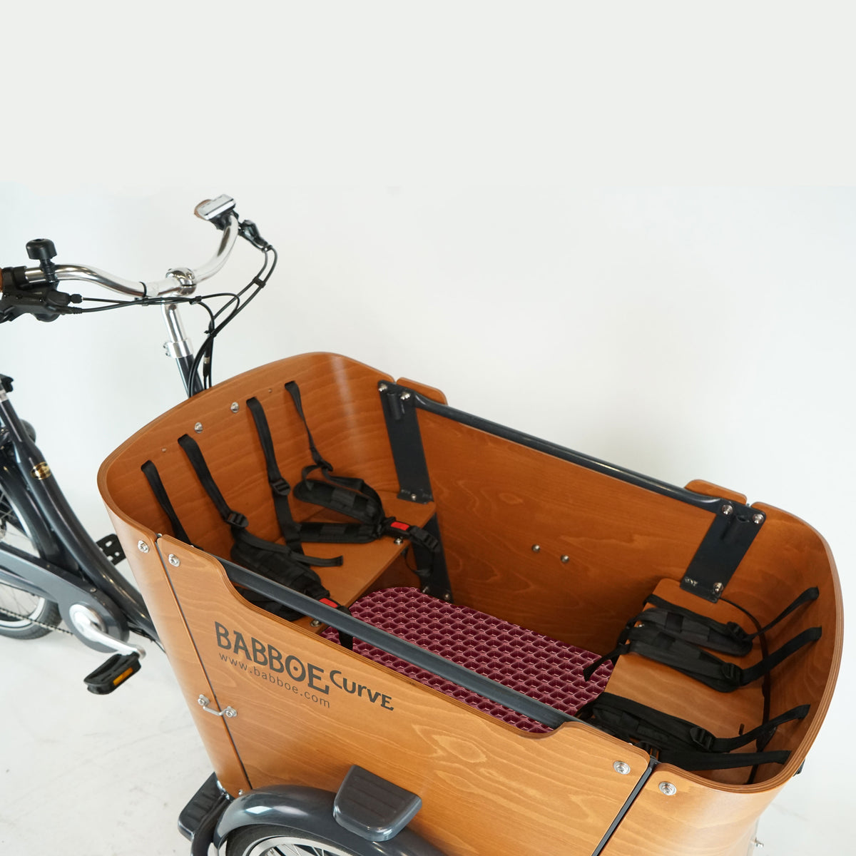 EVA Drive Schutzmatte für Babboe Curve - Bordeaux mit schwarzer Einfassung