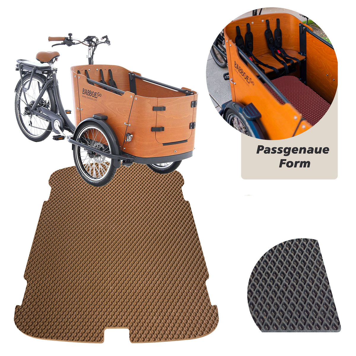EVA Drive Schutzmatte für Babboe Go Mountain - Braun