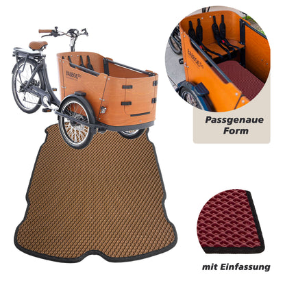 EVA Drive Schutzmatte für Babboe Go - Braun mit schwarzer Einfassung