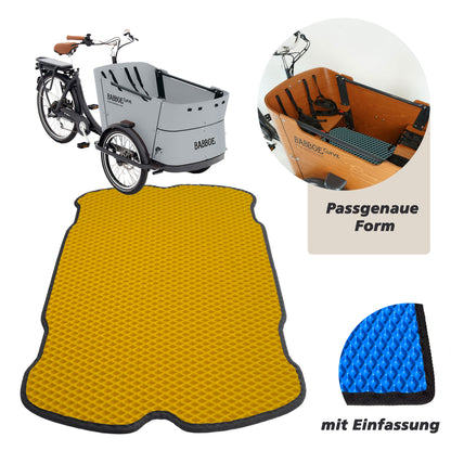 EVA Drive Schutzmatte für Babboe Curve - Gelb mit schwarzer Einfassung