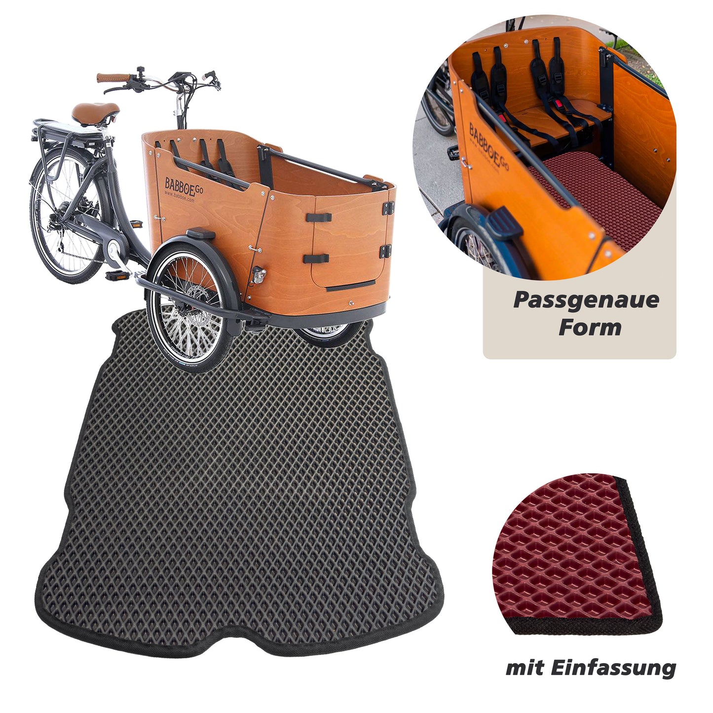 EVA Drive Schutzmatte für Babboe Go – passgenaue Bodenmatte