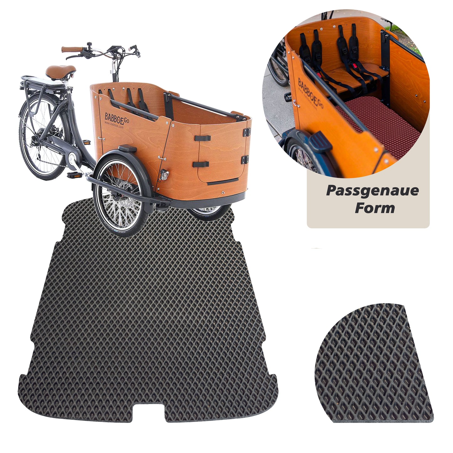EVA Drive Schutzmatte für Babboe Go Mountain – passgenaue Bodenmatte