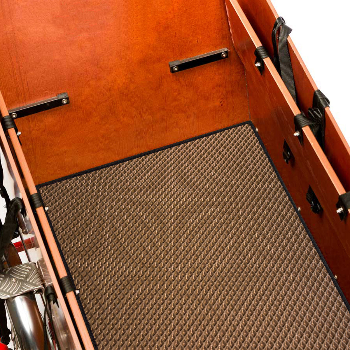EVA Drive Schutzmatte für Babboe Flow - Braun mit schwarzer Einfassung