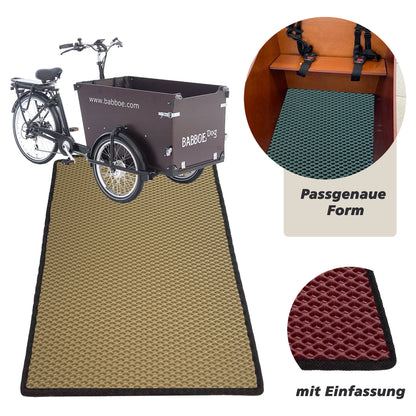 EVA Drive Schutzmatte für Babboe Dog - Beige mit schwarzer Einfassung