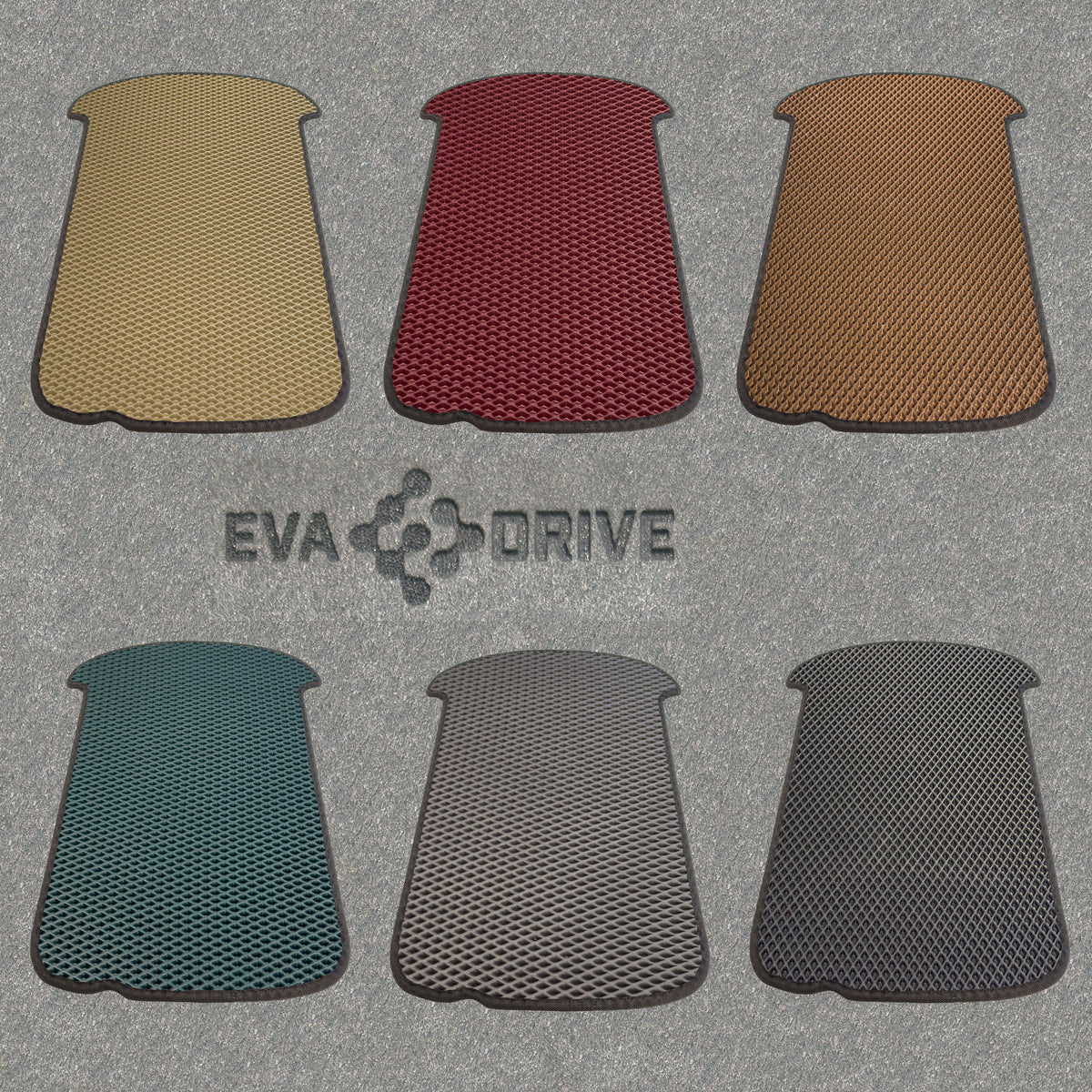 EVA Drive Schutzmatte für Babboe Flow - Schwarz mit schwarzer Einfassung