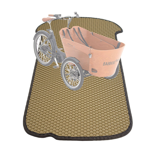 EVA Drive Schutzmatte für Babboe Flow - Beige mit schwarzer Einfassung