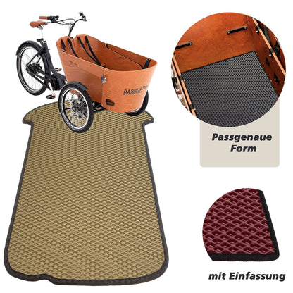 EVA Drive Schutzmatte für Babboe Flow - Beige mit schwarzer Einfassung