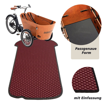 EVA Drive Schutzmatte für Babboe Flow - Bordeaux mit schwarzer Einfassung