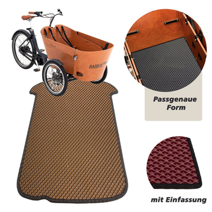 EVA Drive Schutzmatte für Babboe Flow - Braun mit schwarzer Einfassung