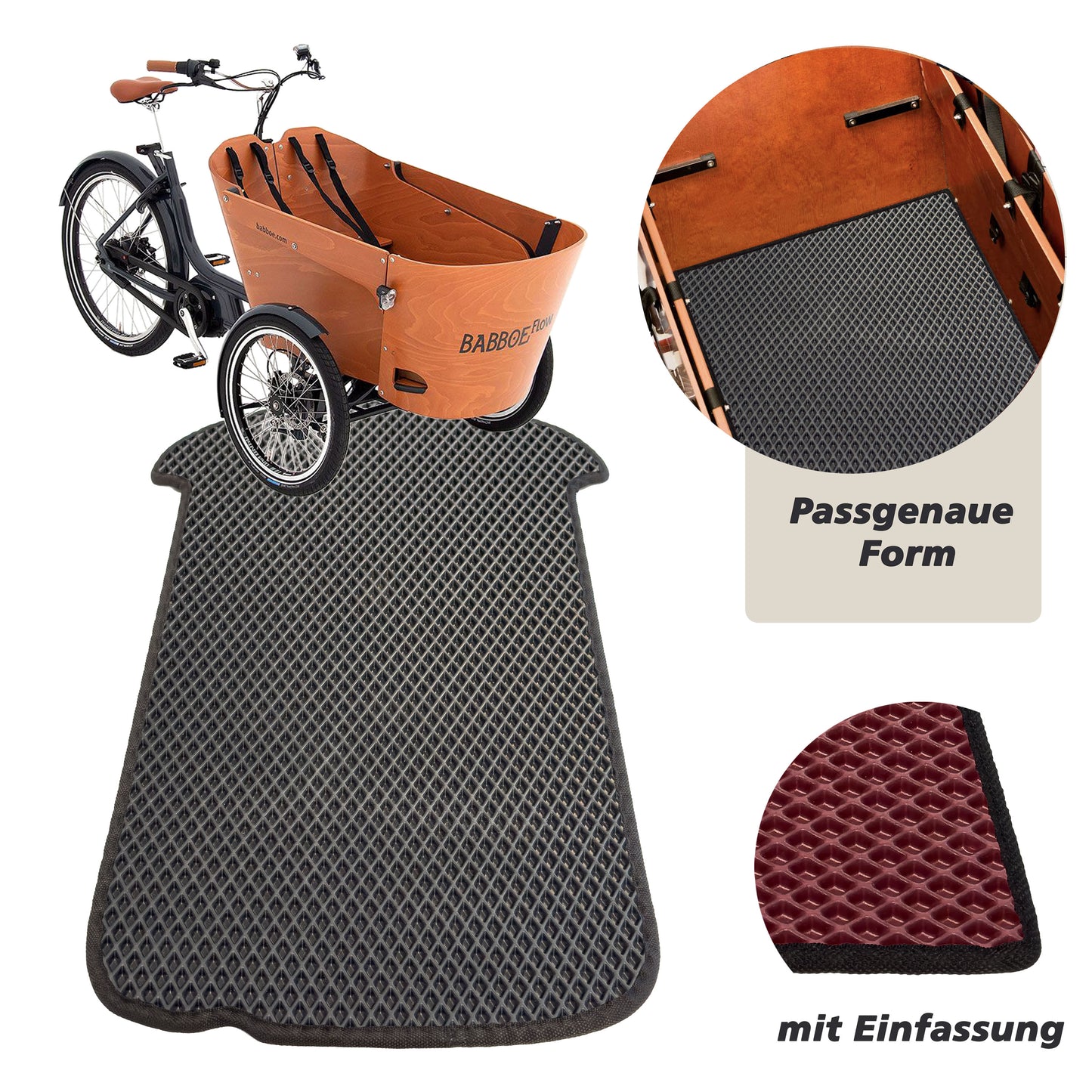 EVA Drive Schutzmatte für Babboe Flow – passgenaue Bodenmatte