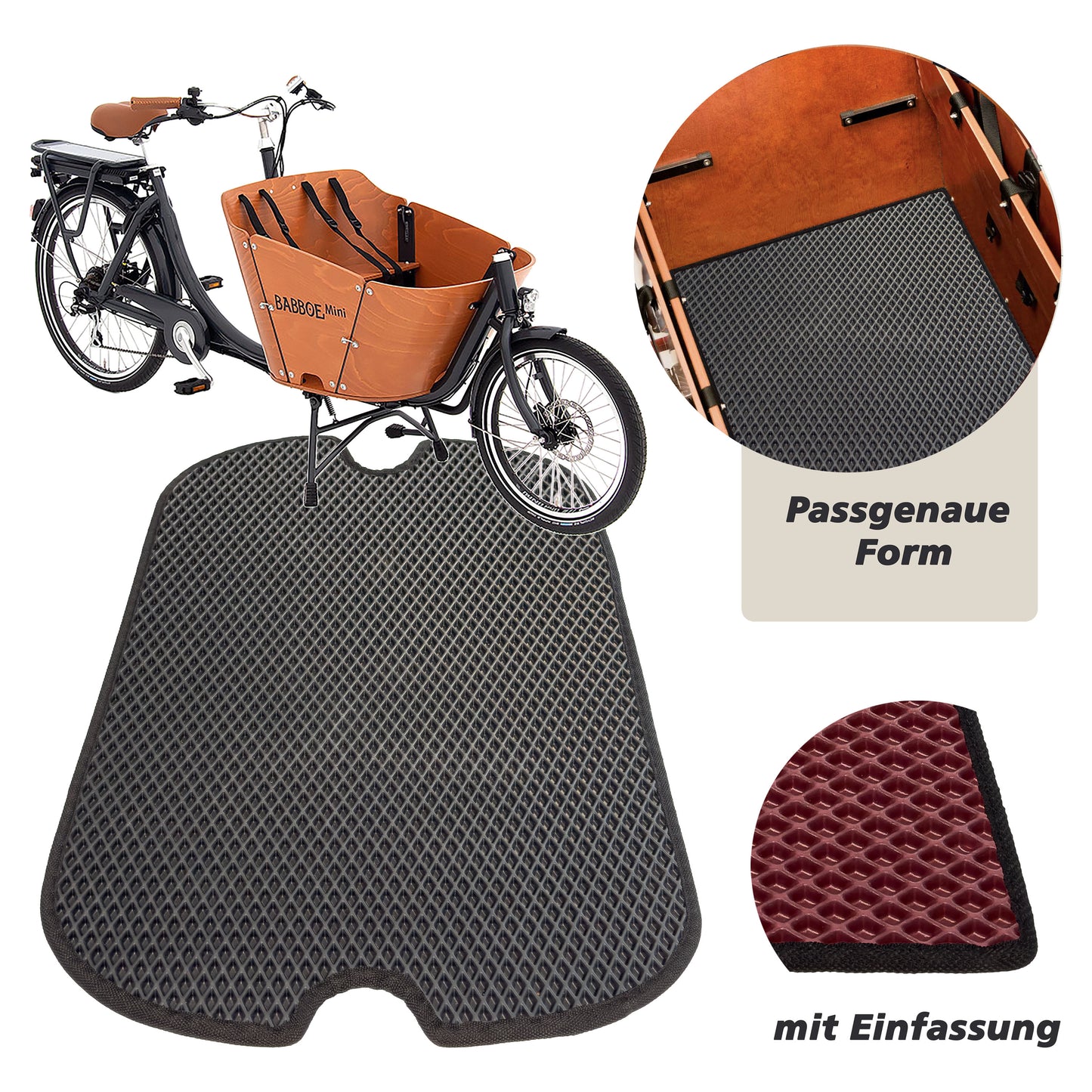 EVA Drive Schutzmatte für Babboe Mini – passgenaue Bodenmatte