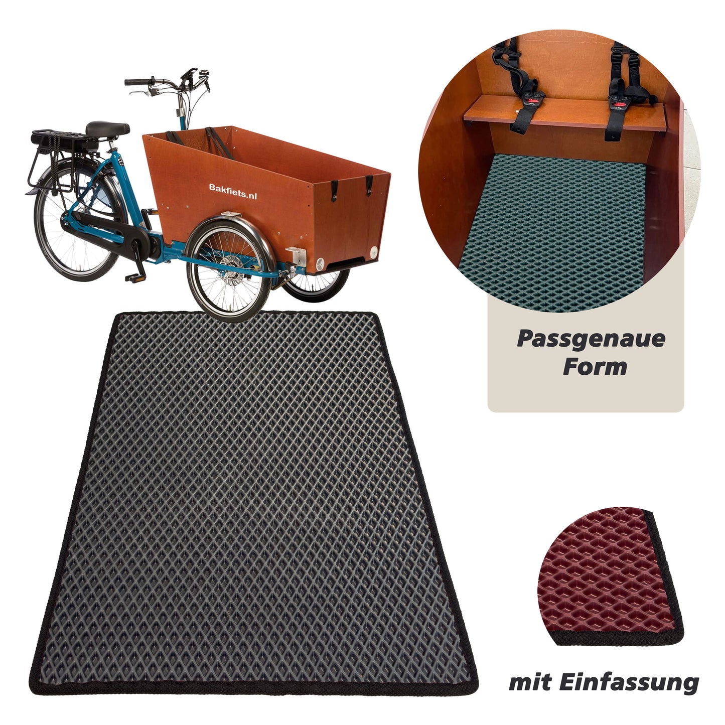 EVA Drive Schutzmatte für Bakfiets CargoBike Classic Wide – passgenaue Bodenmatte