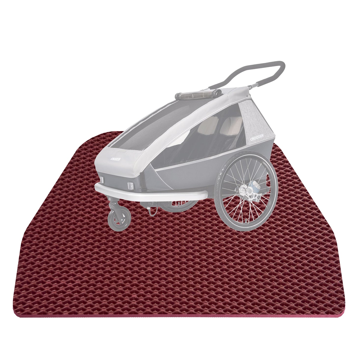 EVA Drive Schutzmatte für Croozer Kid Keeke 2 - Passgenaue Fahrradanhänger Bodenmatte