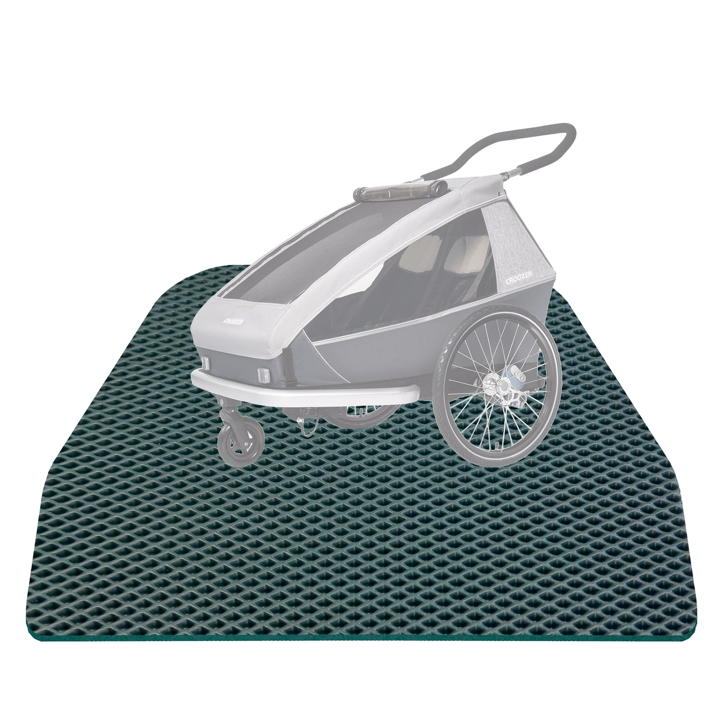 EVA Drive Schutzmatte für Croozer Kid Keeke 2 - Passgenaue Fahrradanhänger Bodenmatte