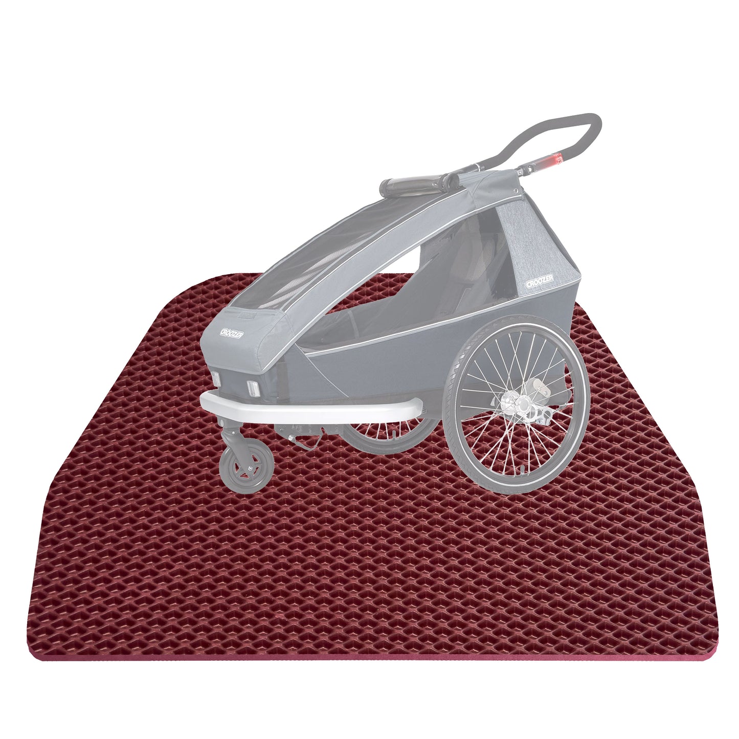 EVA Drive Schutzmatte für Croozer Kid Keeke 1 - Passgenaue Fahrradanhänger Bodenmatte