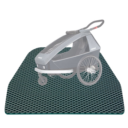 EVA Drive Schutzmatte für Croozer Kid Keeke 1 - Passgenaue Fahrradanhänger Bodenmatte