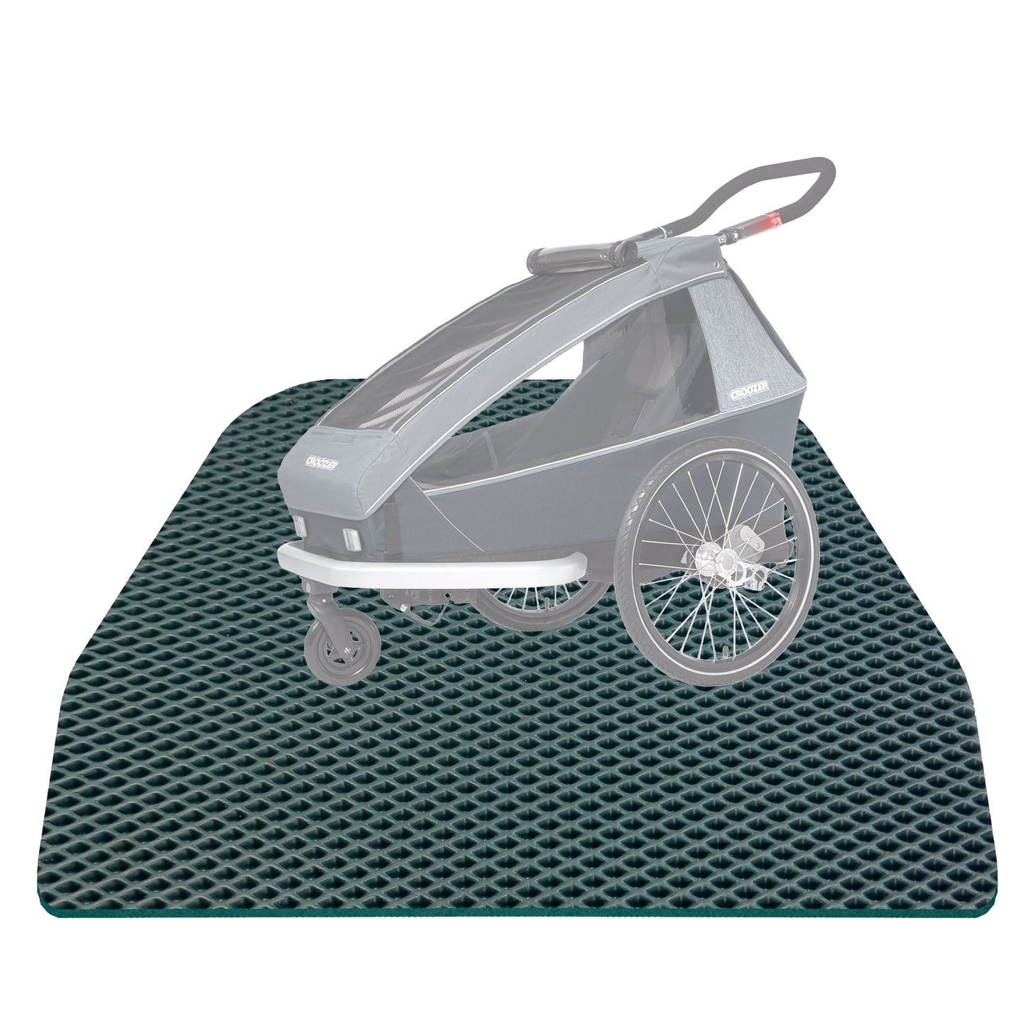 EVA Drive Schutzmatte für Croozer Kid Vaaya 1 - Passgenaue Fahrradanhänger Bodenmatte