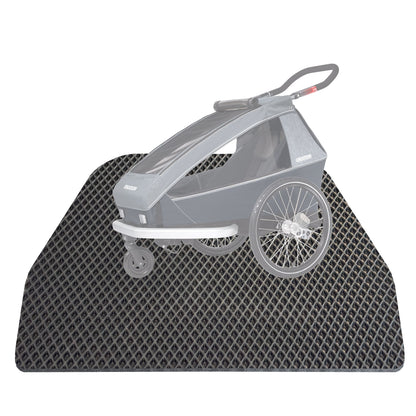 EVA Drive Schutzmatte für Croozer Kid Vaaya 1 - Passgenaue Fahrradanhänger Bodenmatte