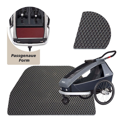EVA Drive Schutzmatte für Croozer Kid Vaaya 1 - Passgenaue Fahrradanhänger Bodenmatte