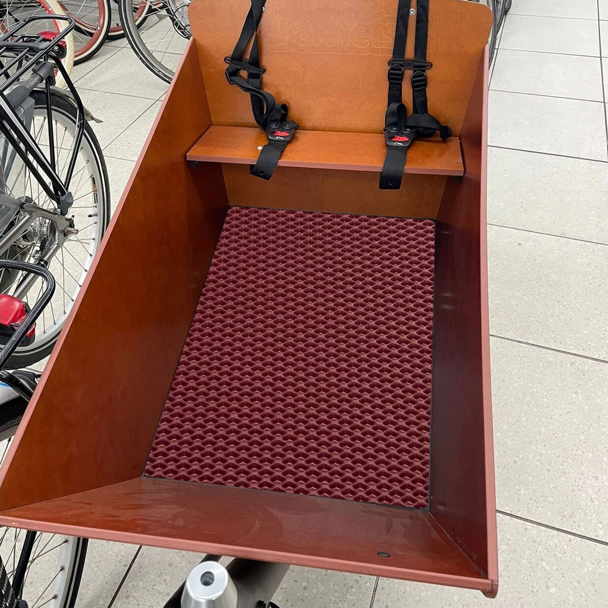 EVA Drive Schutzmatte für Babboe Big - Bordeaux mit schwarzer Einfassung