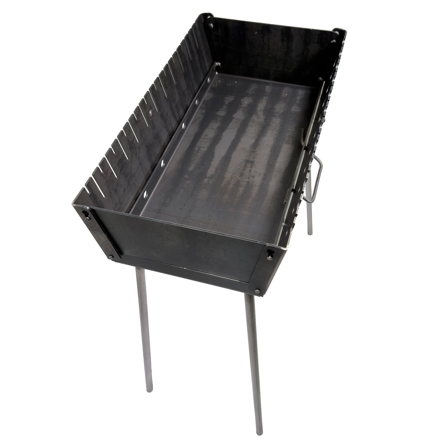 GOROCH Klappbarer Mangal Grill Stahl 3 mm für 12 Spieße – stabil, belastbar und ideal für Garten und BBQ