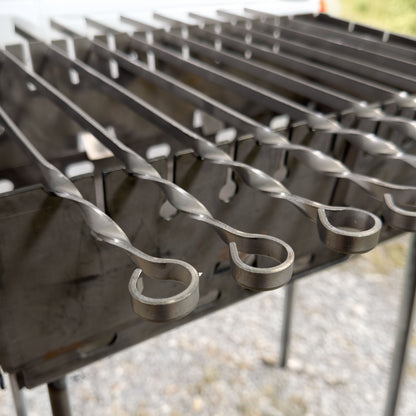 Spieße Grillspieße für Schaschlik & BBQ – 3 mm Edelstahl, Profi-Set für Holzkohlegrill & Feuerstelle