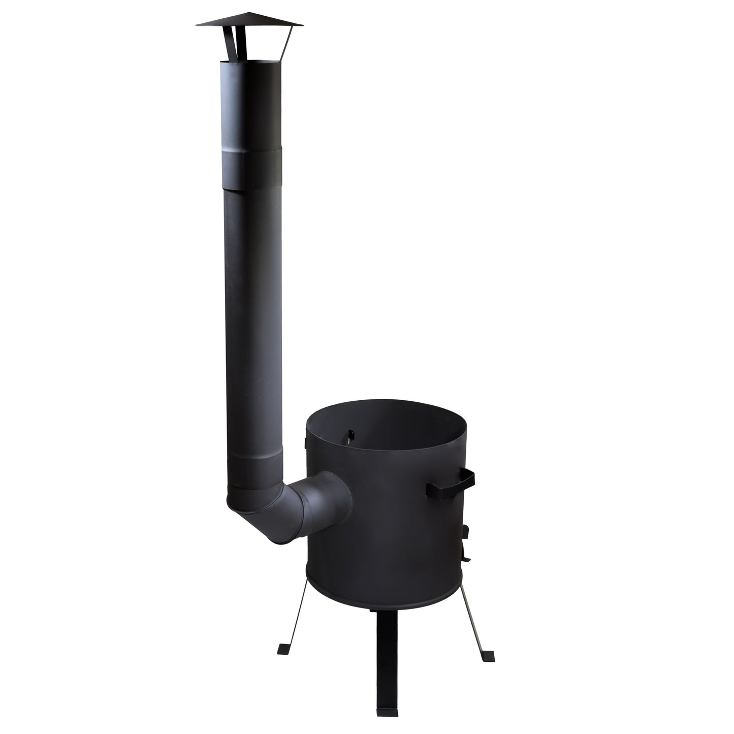Kazanofen 12 Liter mit Schornstein – zerlegbarer Kesselofen für Garten, Camping & Outdoor Küche, mobil & kompakt verstaubar