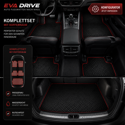 Auto Fußmatten nach Maß - Komplettset mit Kofferraum EVA Drive