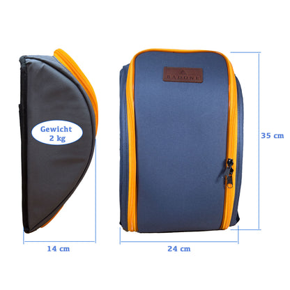 BBQ Camping Geschirr Set 6 Personen – Komplettes Outdoor Kochgeschirr mit Besteck, Tellern, Bechern, Flachmann & Grillzange – Ideales Reise-Set für Camping, Fahrrad-Touren, Urlaub & Picknick