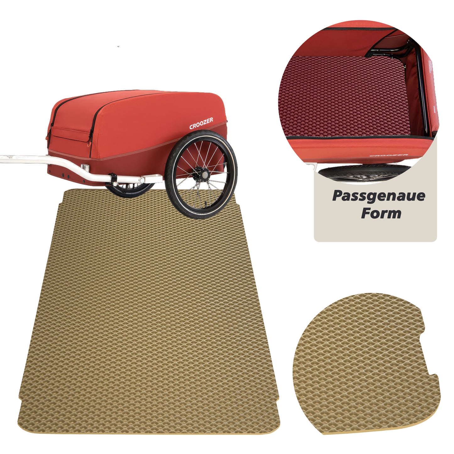 EVA Drive Schutzmatte für Croozer Cargo Pakko – passgenaue Bodenmatte